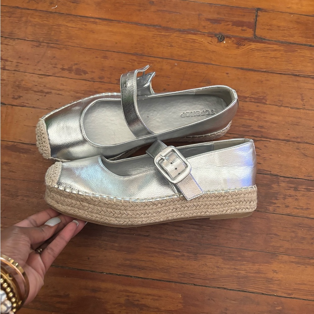 Topshop Cherry Mary Jane Espadrille Shoes